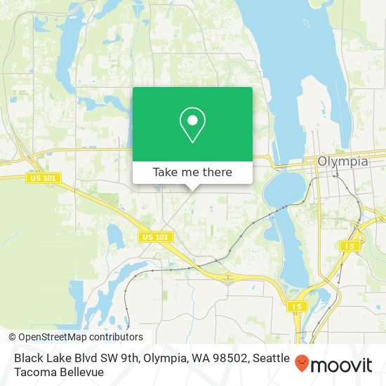 Mapa de Black Lake Blvd SW 9th, Olympia, WA 98502