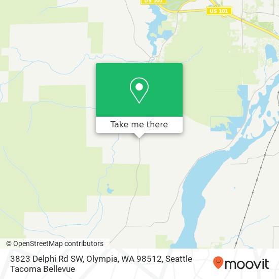 Mapa de 3823 Delphi Rd SW, Olympia, WA 98512