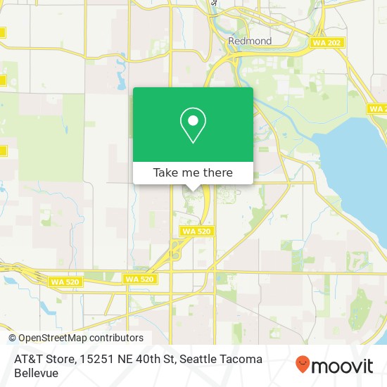 Mapa de AT&T Store, 15251 NE 40th St
