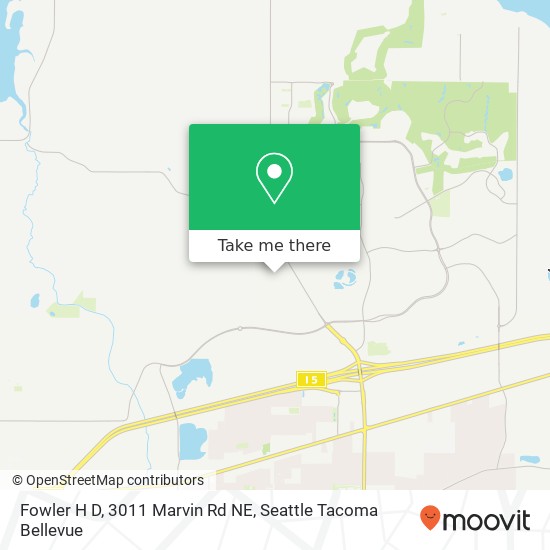Mapa de Fowler H D, 3011 Marvin Rd NE