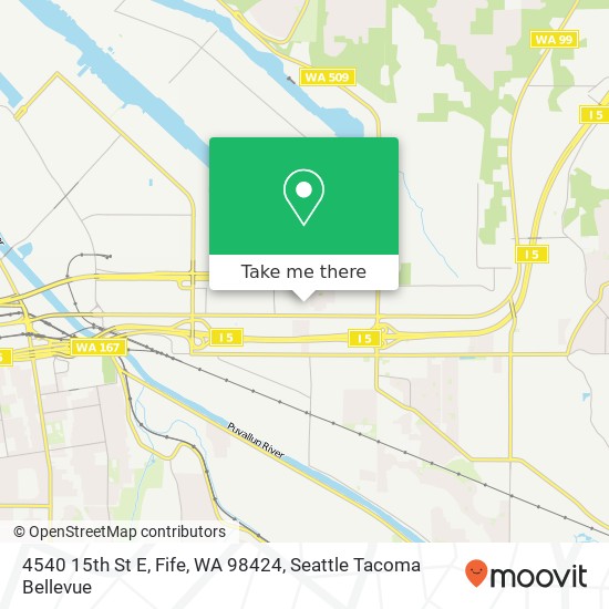 Mapa de 4540 15th St E, Fife, WA 98424