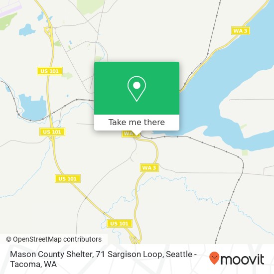 Mason County Shelter, 71 Sargison Loop map