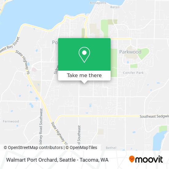 Mapa de Walmart Port Orchard