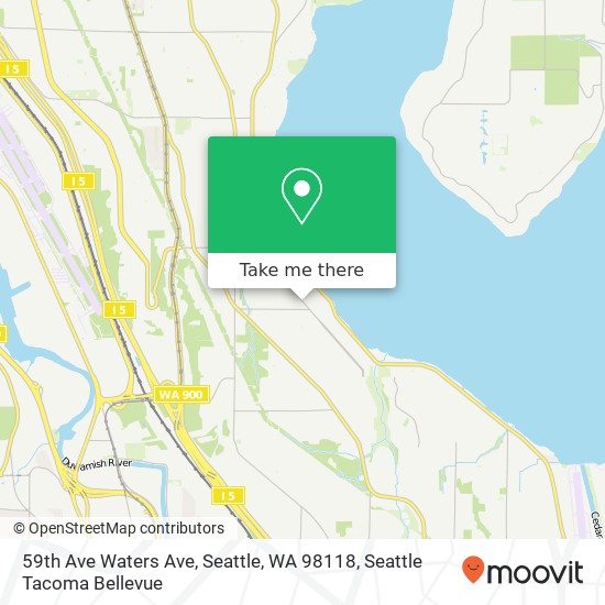 59th Ave Waters Ave, Seattle, WA 98118 map