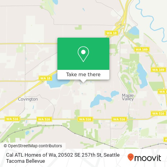 Cal ATL Homes of Wa, 20502 SE 257th St map