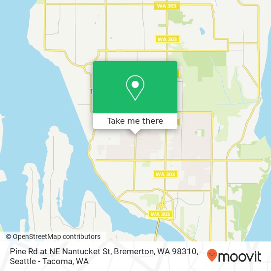 Mapa de Pine Rd at NE Nantucket St, Bremerton, WA 98310