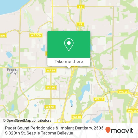 Puget Sound Periodontics & Implant Dentistry, 2505 S 320th St map