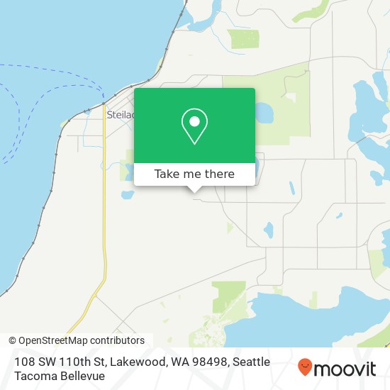 Mapa de 108 SW 110th St, Lakewood, WA 98498