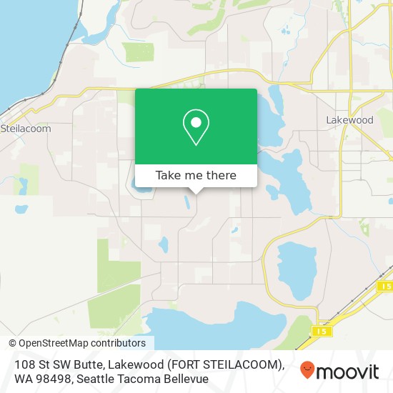 108 St SW Butte, Lakewood (FORT STEILACOOM), WA 98498 map
