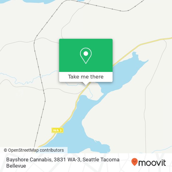 Mapa de Bayshore Cannabis, 3831 WA-3