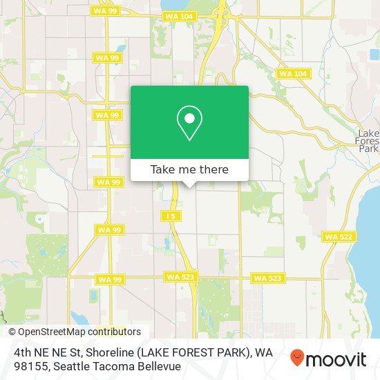 4th NE NE St, Shoreline (LAKE FOREST PARK), WA 98155 map