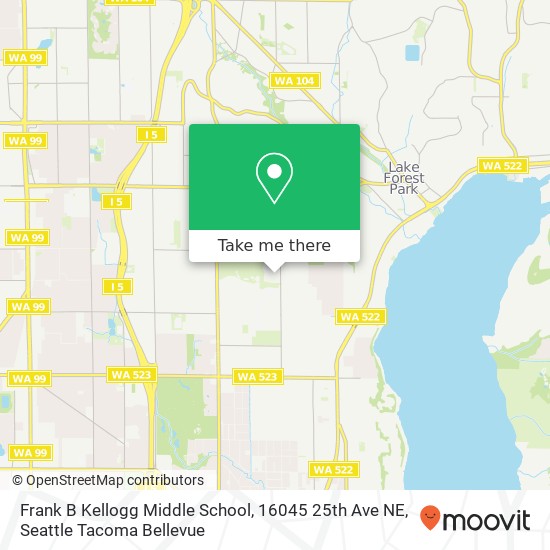 Frank B Kellogg Middle School, 16045 25th Ave NE map