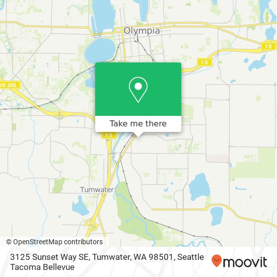 3125 Sunset Way SE, Tumwater, WA 98501 map