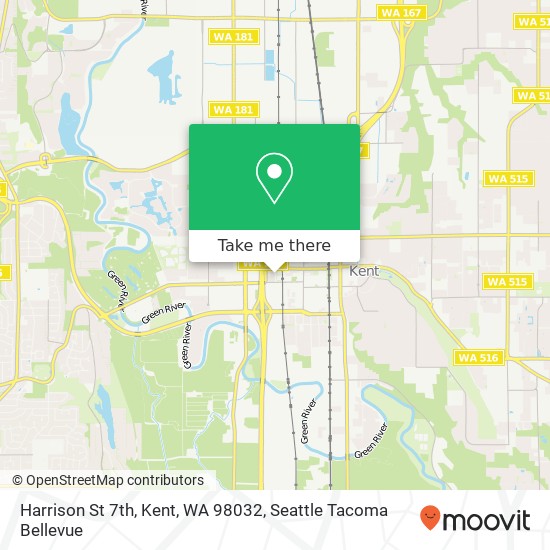 Mapa de Harrison St 7th, Kent, WA 98032