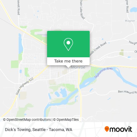 Dick's Towing map