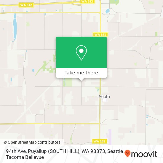 94th Ave, Puyallup (SOUTH HILL), WA 98373 map