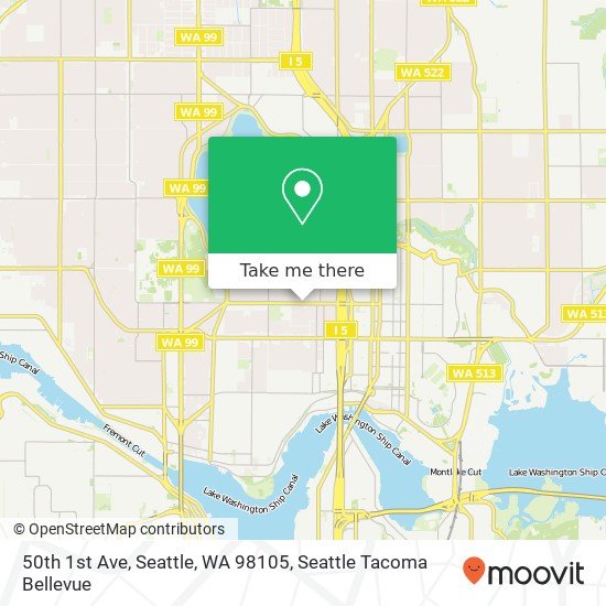 Mapa de 50th 1st Ave, Seattle, WA 98105