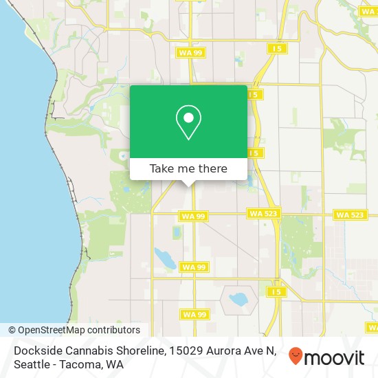 Dockside Cannabis Shoreline, 15029 Aurora Ave N map