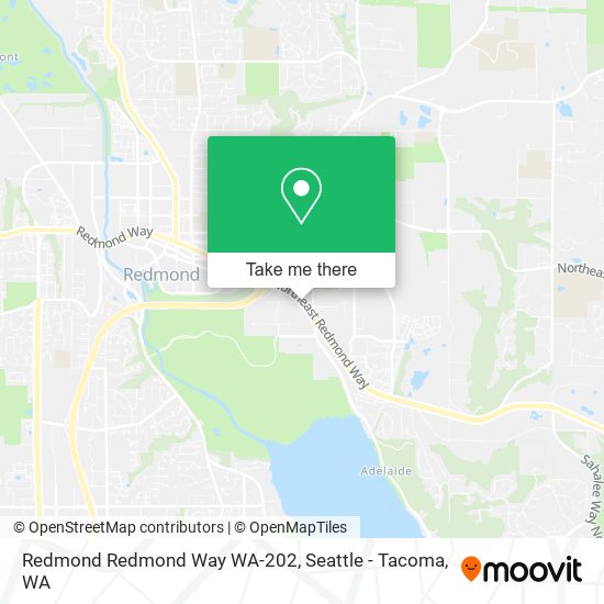 Redmond Redmond Way WA-202 map