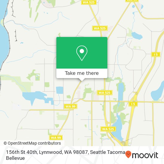 Mapa de 156th St 40th, Lynnwood, WA 98087