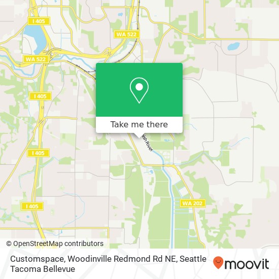 Mapa de Customspace, Woodinville Redmond Rd NE