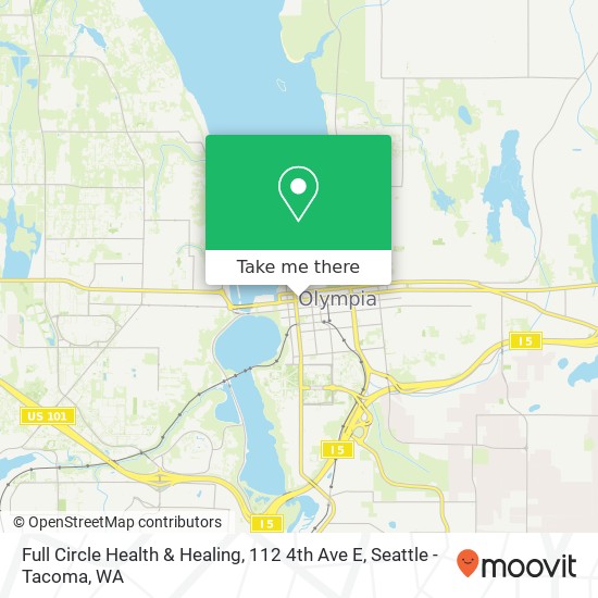 Mapa de Full Circle Health & Healing, 112 4th Ave E