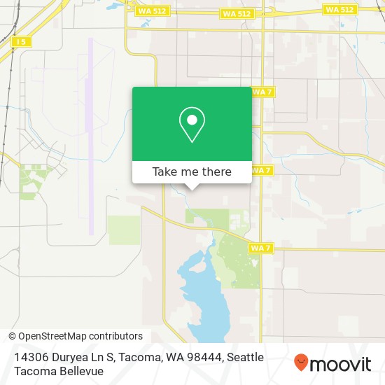 Mapa de 14306 Duryea Ln S, Tacoma, WA 98444