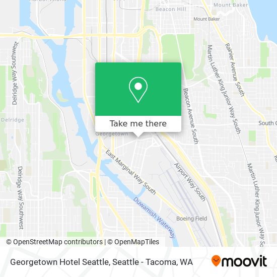 Georgetown Hotel Seattle map
