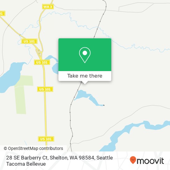 Mapa de 28 SE Barberry Ct, Shelton, WA 98584