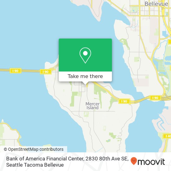Mapa de Bank of America Financial Center, 2830 80th Ave SE