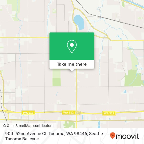 Mapa de 90th 52nd Avenue Ct, Tacoma, WA 98446