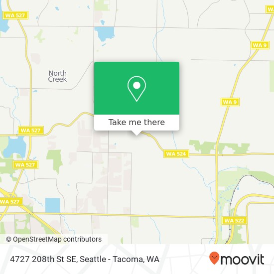 Mapa de 4727 208th St SE, Bothell, WA 98021