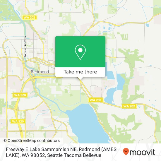 Mapa de Freeway  E Lake Sammamish NE, Redmond (AMES LAKE), WA 98052