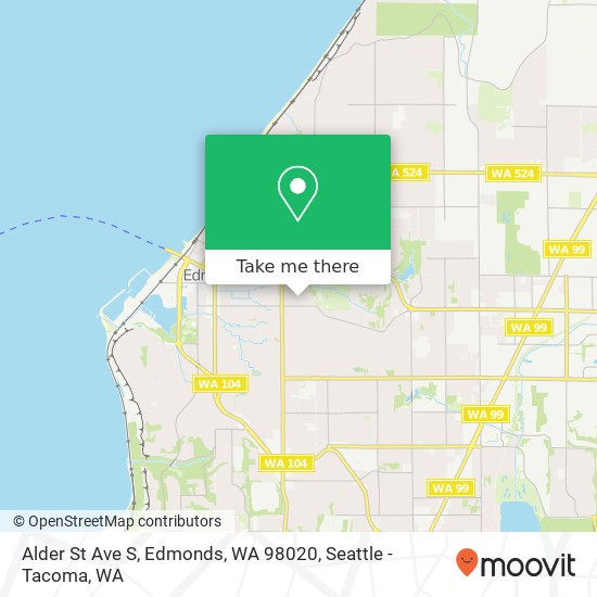 Alder St Ave S, Edmonds, WA 98020 map