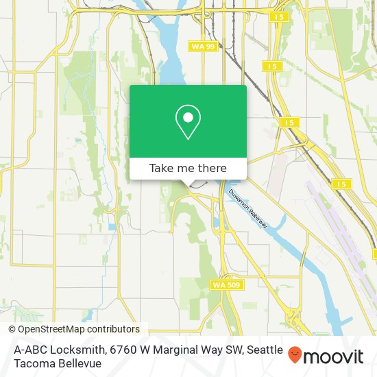 A-ABC Locksmith, 6760 W Marginal Way SW map