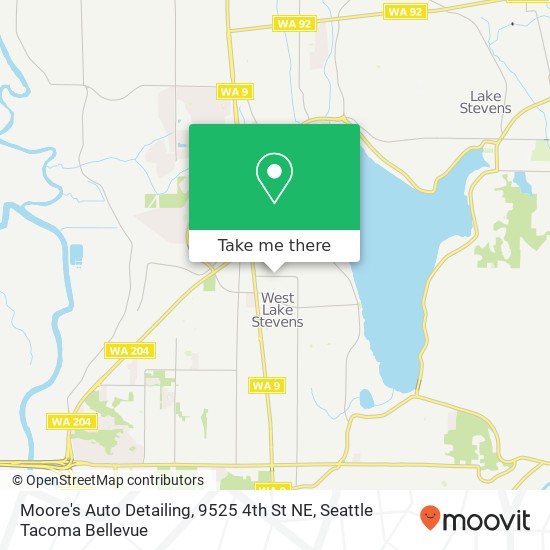 Mapa de Moore's Auto Detailing, 9525 4th St NE
