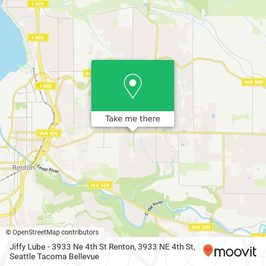 Jiffy Lube - 3933 Ne 4th St Renton, 3933 NE 4th St map