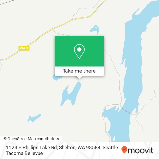 Mapa de 1124 E Phillips Lake Rd, Shelton, WA 98584