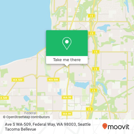 Ave S WA-509, Federal Way, WA 98003 map