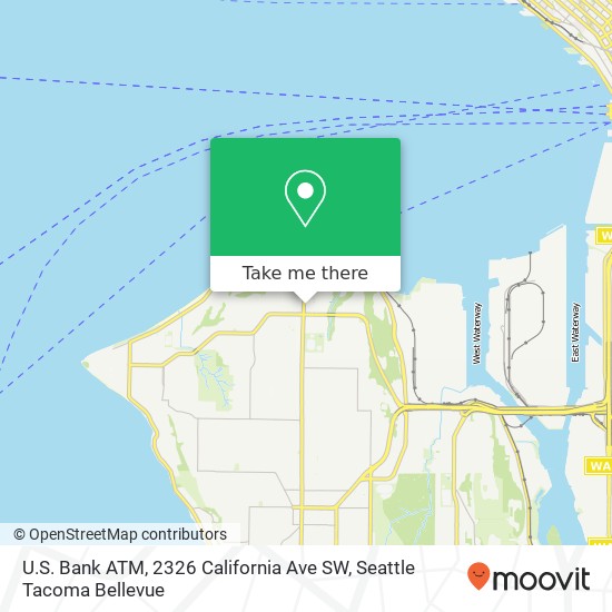 Mapa de U.S. Bank ATM, 2326 California Ave SW