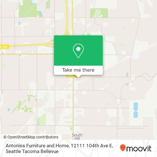 Mapa de Antonios Furniture and Home, 12111 104th Ave E