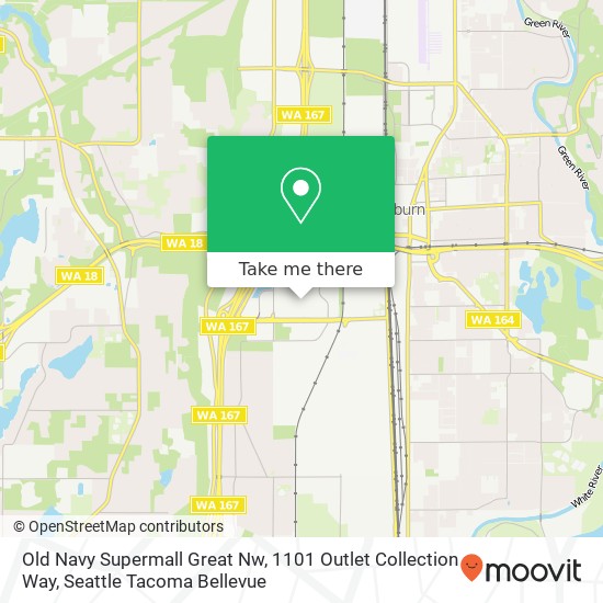 Mapa de Old Navy Supermall Great Nw, 1101 Outlet Collection Way