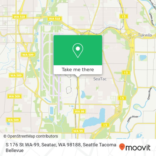 Mapa de S 176 St WA-99, Seatac, WA 98188