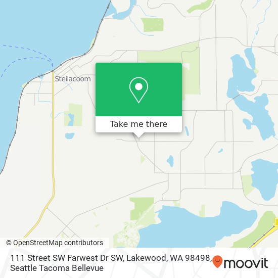 Mapa de 111 Street SW Farwest Dr SW, Lakewood, WA 98498