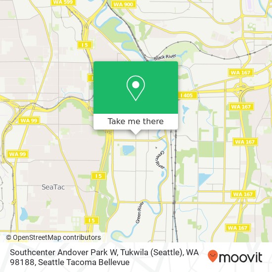 Southcenter Andover Park W, Tukwila (Seattle), WA 98188 map