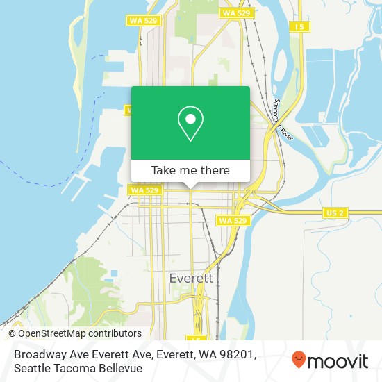 Broadway Ave Everett Ave, Everett, WA 98201 map