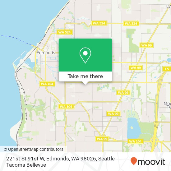 Mapa de 221st St 91st W, Edmonds, WA 98026