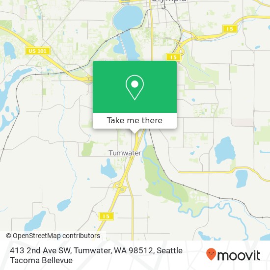 Mapa de 413 2nd Ave SW, Tumwater, WA 98512