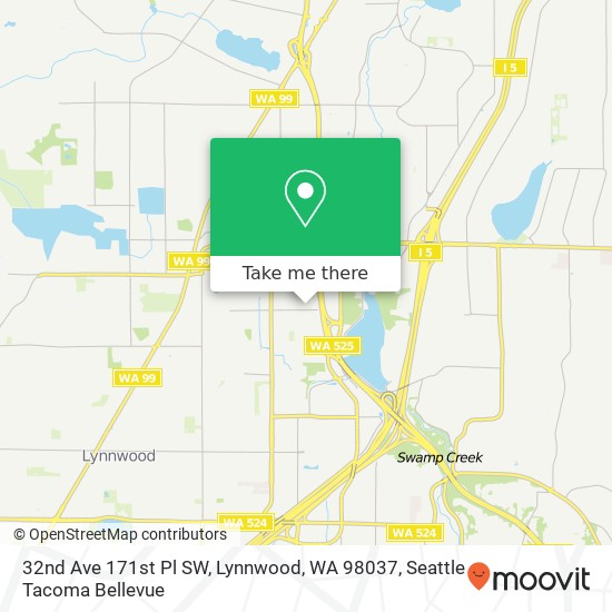 Mapa de 32nd Ave 171st Pl SW, Lynnwood, WA 98037