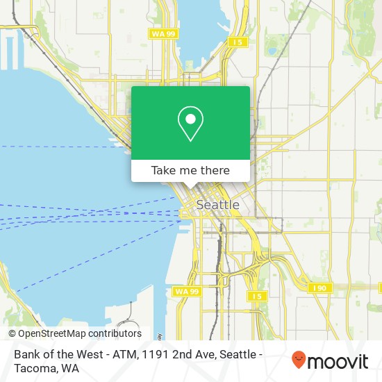 Bank of the West - ATM, 1191 2nd Ave map